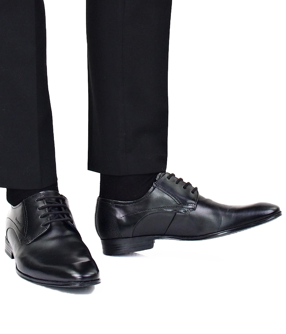 Robe noodles Stevenson Bugatti pantofi bărbați formali din piele - negru | Robel.shoes
