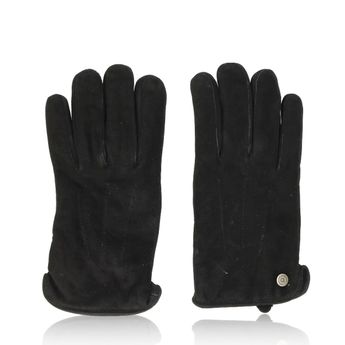 Mănuși de piele pentru bărbați Bugatti - negru