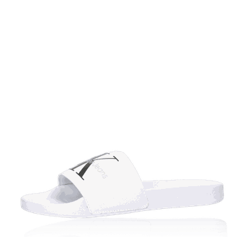 Calvin Klein papuci damă în stil clasic cu logo - alb