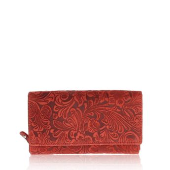 Mercucio damă cu design stilat portofel - roșu