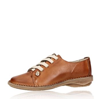 Creator pantofi damă confortabili din piele netedă - maro/coniac