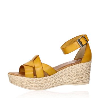 Marila sandale damă din piele cu baretă - galben